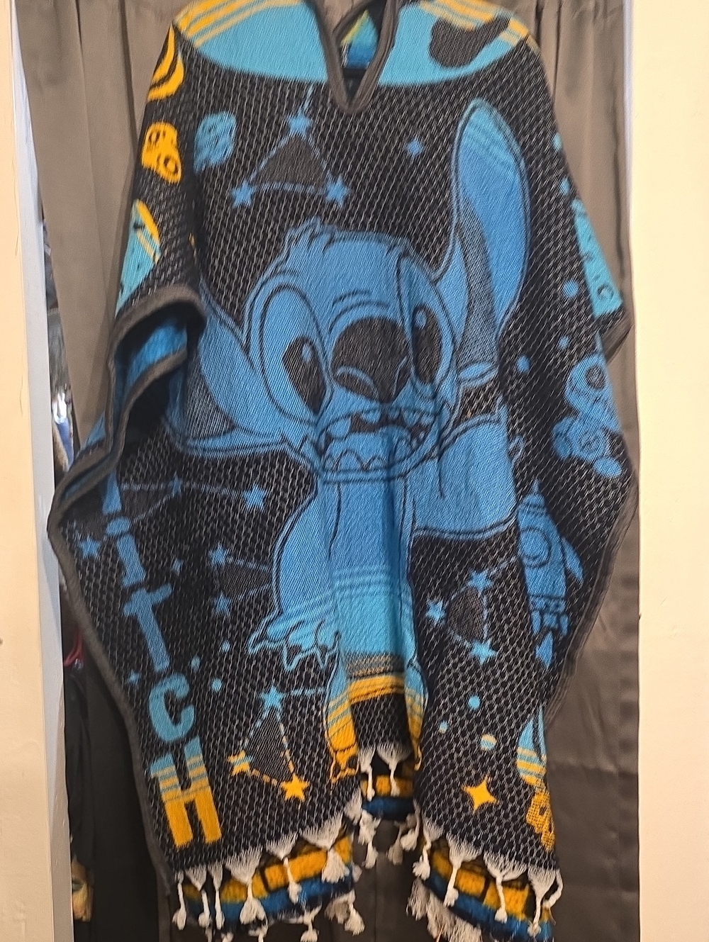 Mexican "Zarape" UNISEX, Stitch in Black & Blue
